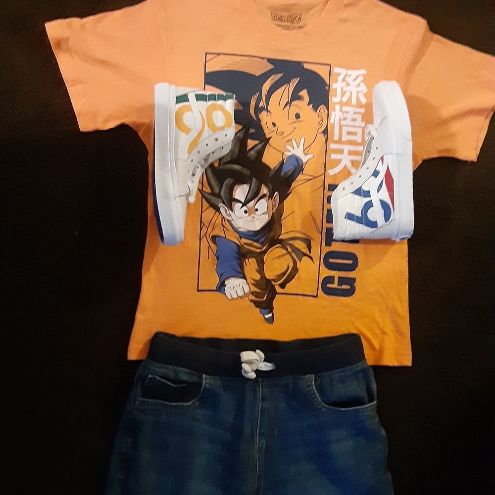 Dragon Ball Z T shirt with matching Vans shoes